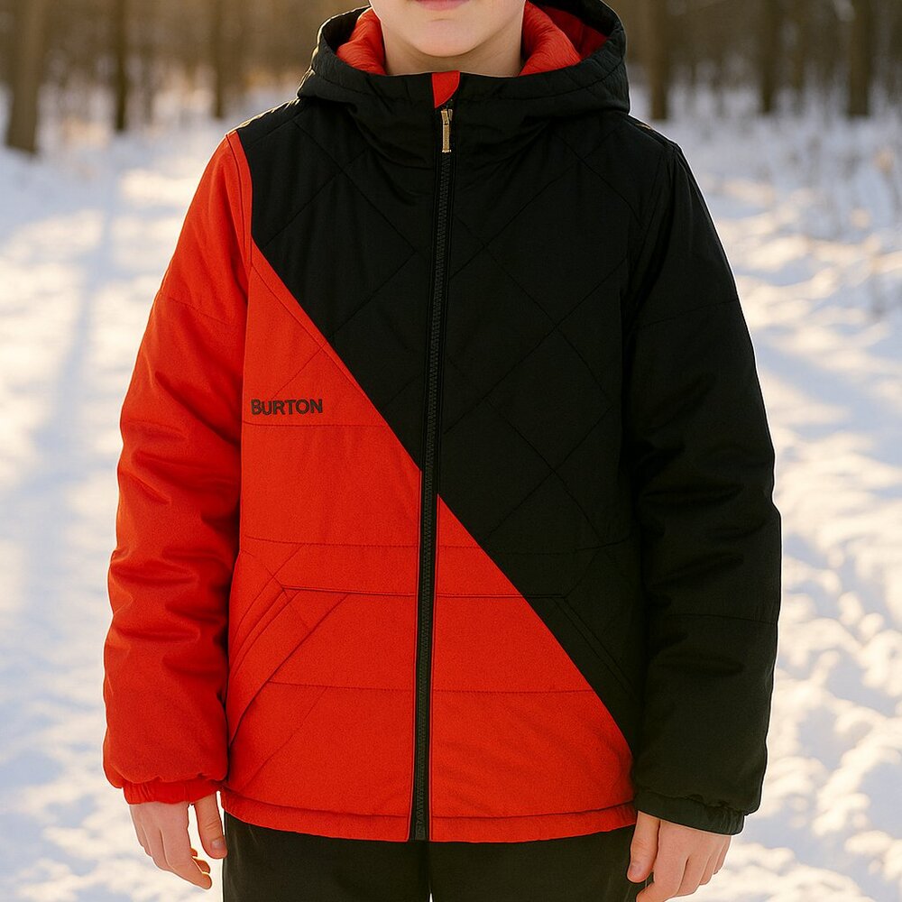 Burton Kids Puffer Jacket - Black and Red